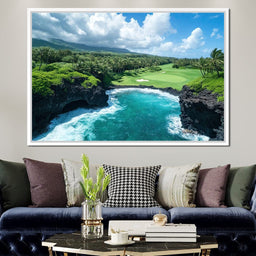 Ocean's Edge Golfer Dream - NicheCanvas