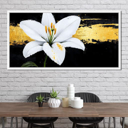Golden Elegance Lily Blossom - NicheCanvas