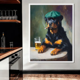 Rottweiler Irish Pub Night - NicheCanvas
