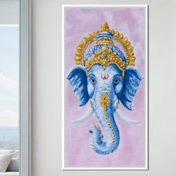 Sacred Blue Ganesha Majesty - NicheCanvas