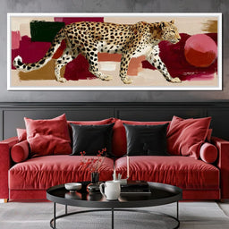 Leopard Stride Sunset Blocks - NicheCanvas