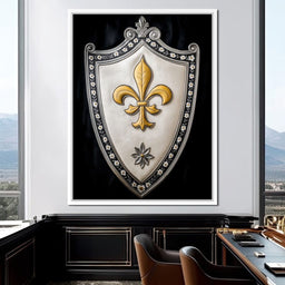 Shield of Golden Elegance Fleur De Lys - NicheCanvas