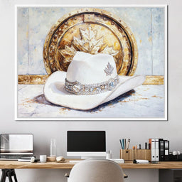 Maple Leaf Cowbow Hat Elegance - NicheCanvas