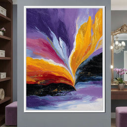 Golden Rift Over Violet Tide - NicheCanvas