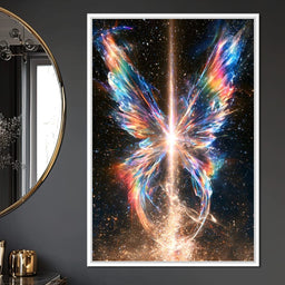 Radiant Genesis of Cosmic Wings - NicheCanvas