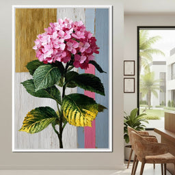 Pink Hydrangea Garden Glow - NicheCanvas