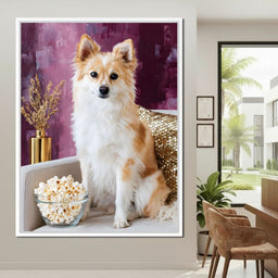Glam Pomeranian Popcorn Night - NicheCanvas