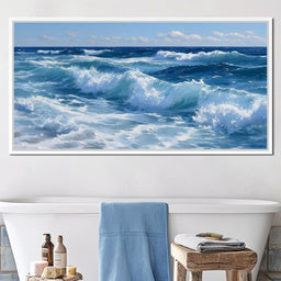 Cerulean Ocean Waves Seascape Dream - NicheCanvas