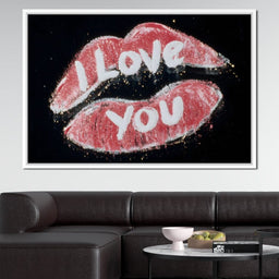 Love You Glitter Kiss Pop - NicheCanvas
