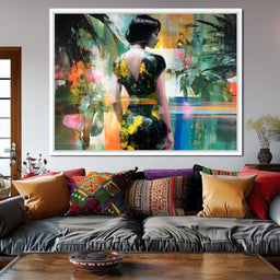 Tropical Garden Muse Portrait - NicheCanvas
