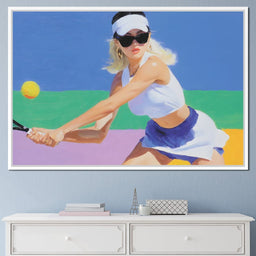 Sunlit Rally Court Elegance - NicheCanvas