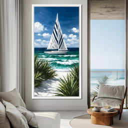 Sailing Beyond Turquoise Waves - NicheCanvas