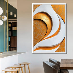 Gold Leaf Wave Relief - TooplesArt - NicheCanvas