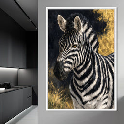 Golden Stripes of the Midnight Plains - NicheCanvas