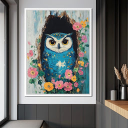 Owl Guardians Floral Haven - NicheCanvas