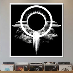 Celestial Eclipse Monochrome Burst - NicheCanvas