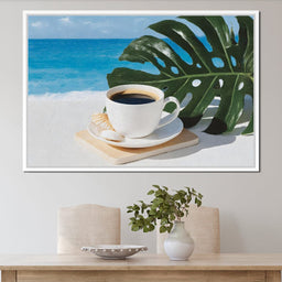 Seaside Coffee Escape Moment - NicheCanvas
