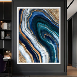 Currents of Gilded Stone - NicheCanvas