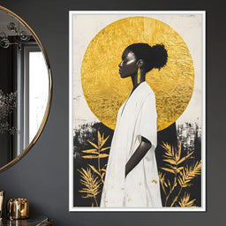 Golden Halo Afrocentric Poise - NicheCanvas