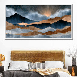 Gilded Peaks Beyond The Clouds - NicheCanvas