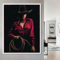 Midnight Cowgirl Red Blouse - NicheCanvas