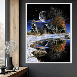 Silent Solstice By The Frozen Shore - NicheCanvas