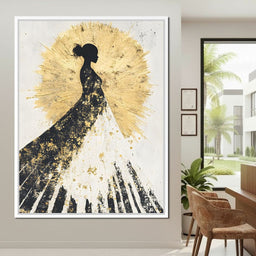 Golden Radiance Maternity Muse - NicheCanvas