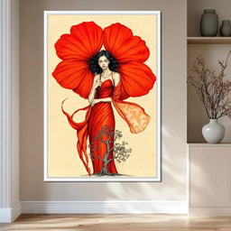 Rooted in Scarlet - TooplesArt - NicheCanvas