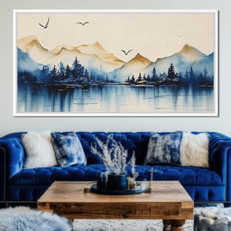 Calm Mountain Lake Sunrise - NicheCanvas