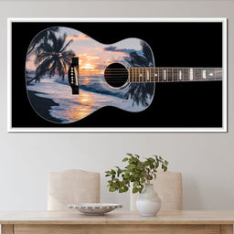Tropical Sunset Guitar Dream - NicheCanvas