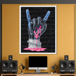 Liquid Neon Rock Gesture Tribute - NicheCanvas