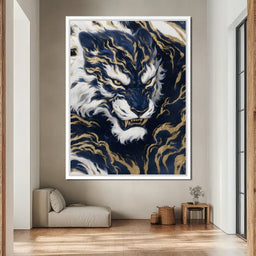 Majestic Midnight Gold Tiger - NicheCanvas