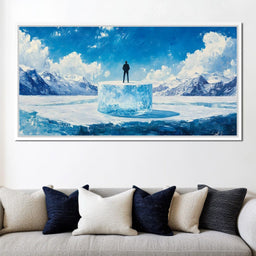 Solitude on Icy Summit - NicheCanvas