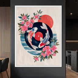 Koi Lotus Vinyl Sundreams - NicheCanvas