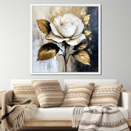 Golden Petals Against Contrast - NicheCanvas