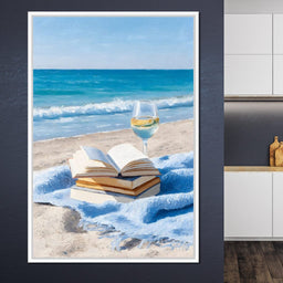 Seaside Pages and Chardonnay Bliss - NicheCanvas