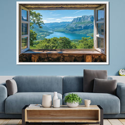 Window to Serene Vistas - NicheCanvas