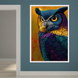 Radiant Nocturnal Guardian Owl - NicheCanvas