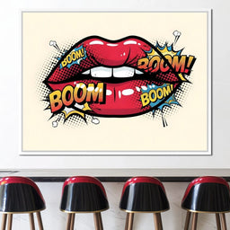 Pop Art Lips Explosive Allure - NicheCanvas