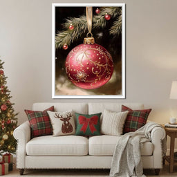 Ruby Ornament Holiday Glow - NicheCanvas