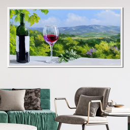 Sunlit Vineyard Elegance - NicheCanvas