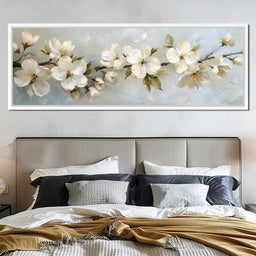 Blossoming Alabaster Flowers - NicheCanvas