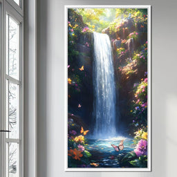 Gentle Cascade of Blossoms - NicheCanvas