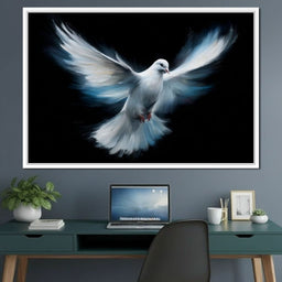 Ascending White Wing Motion - NicheCanvas