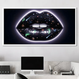 Cosmic Lips Allure of the Night - NicheCanvas