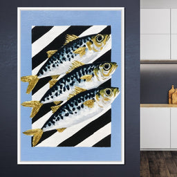 Golden Finned Trio of Tides - NicheCanvas