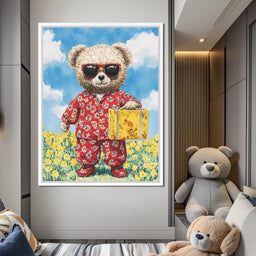 Sunlit Adventure with Teddy - NicheCanvas