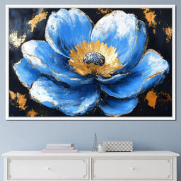 Blue Petals Celestial Bloom - NicheCanvas