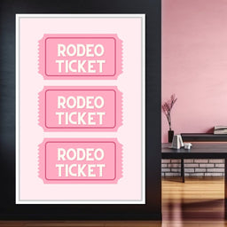 Pastel Rodeo Ticket Stack - NicheCanvas