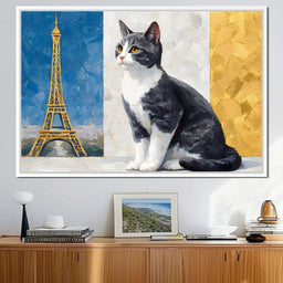Feline Enchantment in Paris - NicheCanvas
